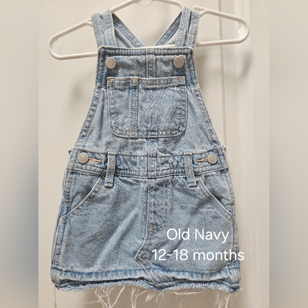 Girl jean overall dress